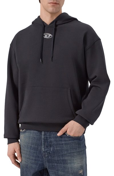 Хлопковое худи DIESEL, арт. A20447/0BKBW, фото 3