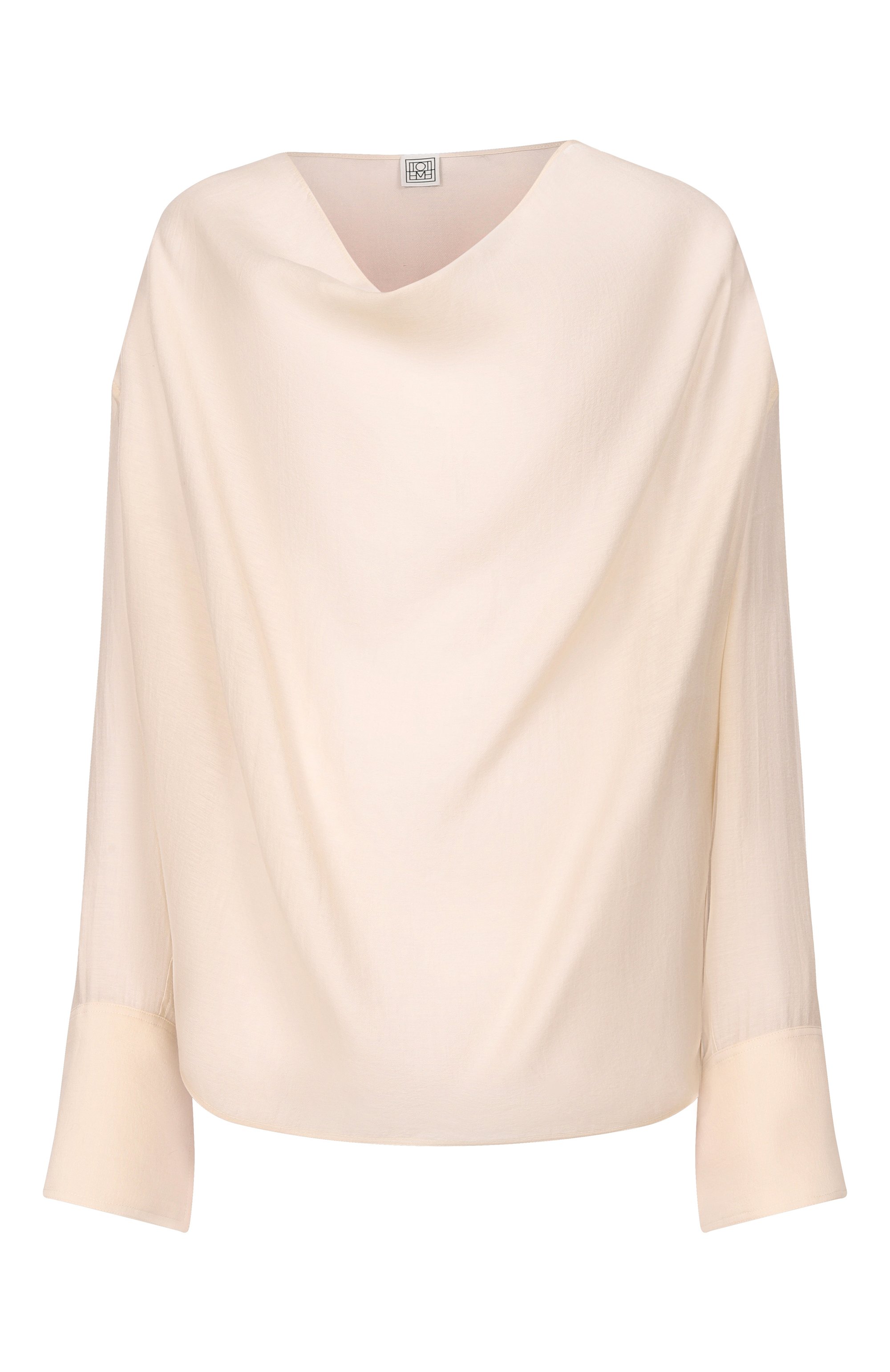 Блузка из лиоцелла и льна TOTEME кремового цвета по цене 69950 руб., арт. 254-WRT0609-FB0265, фото 1 Блузка из лиоцелла и льна TOTEME, арт. 254-WRT0609-FB0265, фото 1