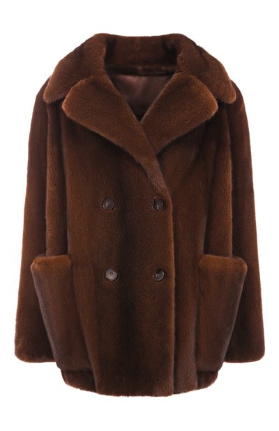 Женская шуба из норки MVST, арт. M010/MINK BROWN