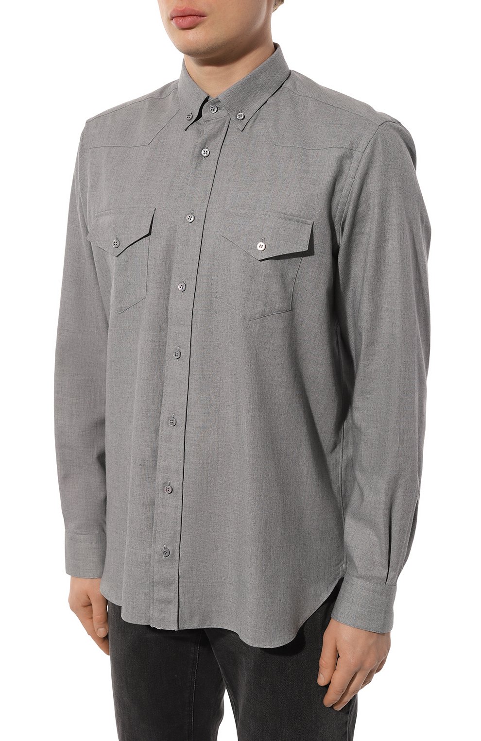 Рубашка из хлопка и кашемира ZILLI, арт. REGC02ZS04050ZS001649, фото 3