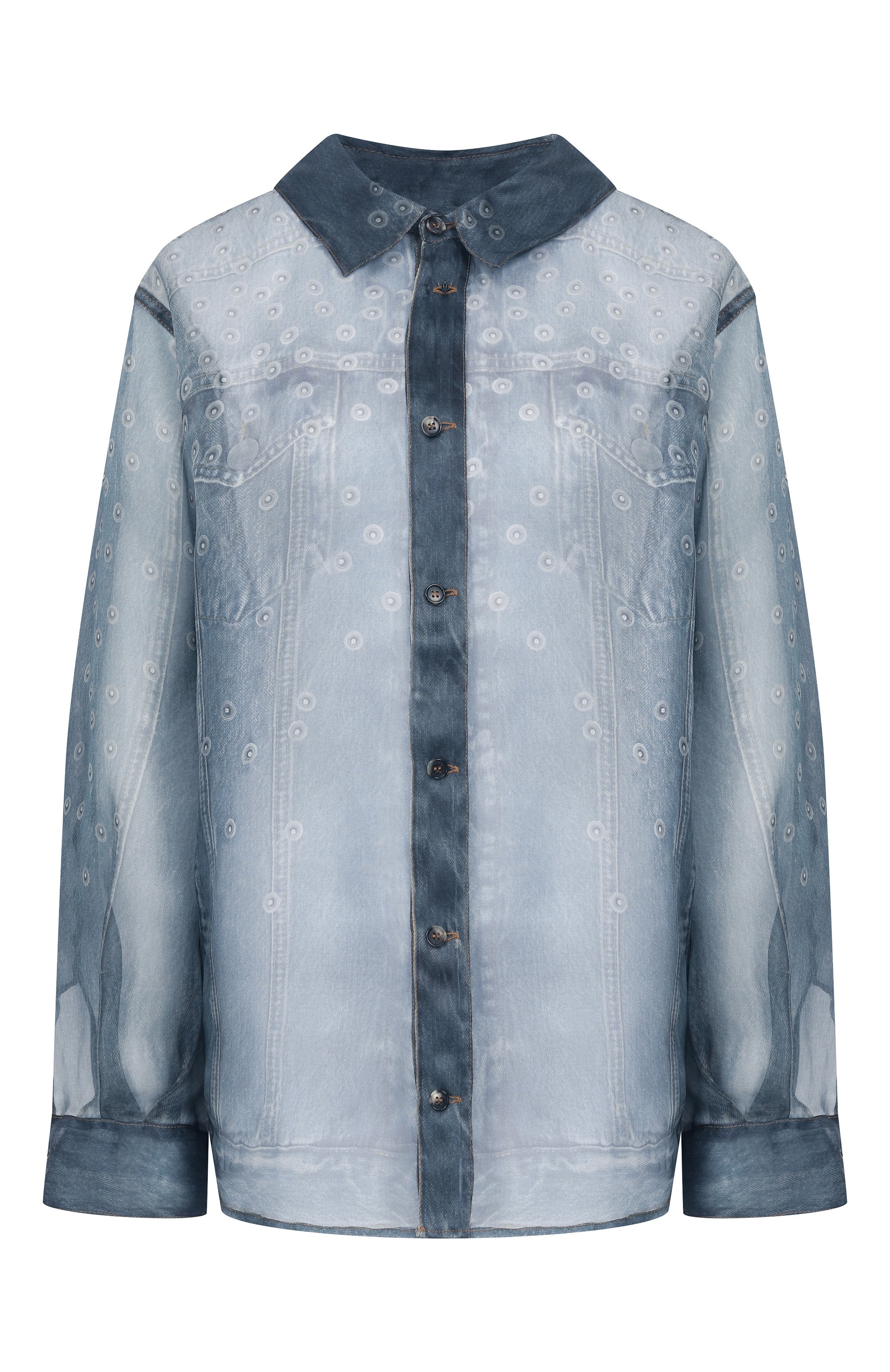 Шелковая рубашка HAIKURE серого цвета по цене 107500 руб., арт. HEW061030R002PR001/MAYA SILK, фото 1 Шелковая рубашка HAIKURE, арт. HEW061030R002PR001/MAYA SILK, фото 1