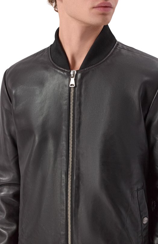 Кожаный бомбер Dirk Bikkembergs BML1031 Чёрный  BML1031 Фото 5