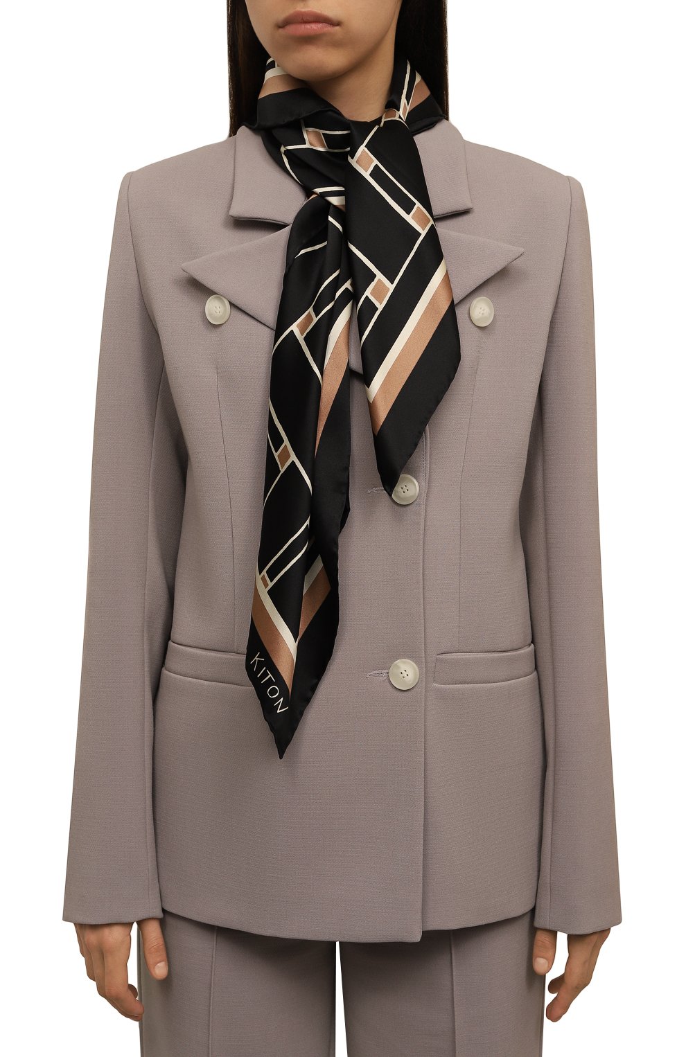 Шелковый платок KITON, арт. D53754K0550F03, фото 2