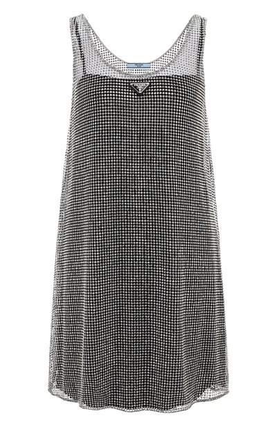 Платье с отделкой стразами PRADA, арт. P3F40R-1WPH-F0518-212, фото 1