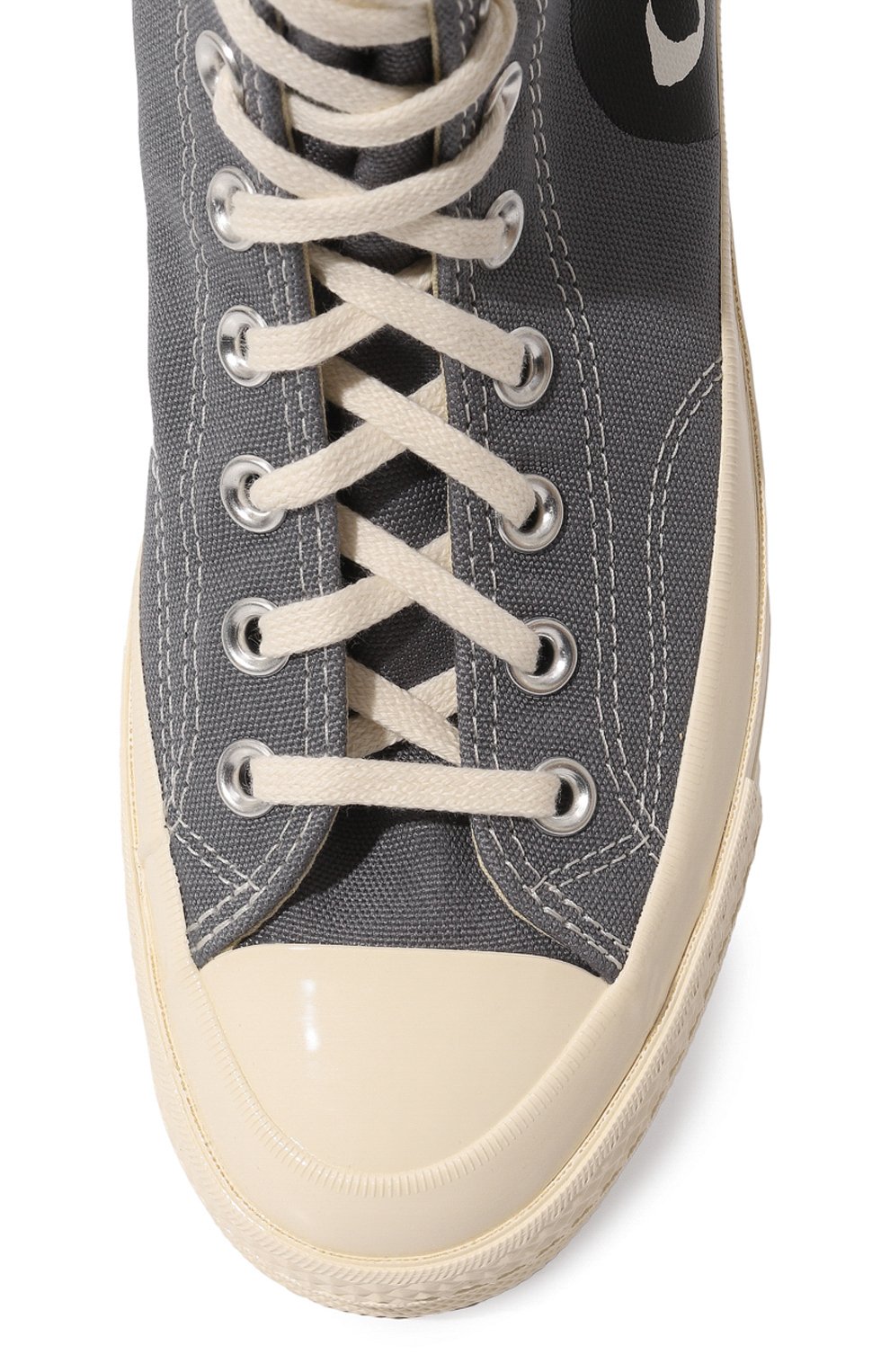 Текстильные кеды comme des garcons play x converse COMME DES GARCONS PLAY серого цвета по цене 21650 руб., арт. 171847, фото 6 Текстильные кеды comme des garcons play x converse COMME DES GARCONS PLAY, арт. 171847, фото 6