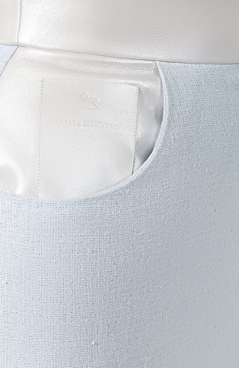 Юбка ULYANA SERGEENKO голубого цвета по цене 120000 руб., арт. GNC005SS19P (0812т19), фото 5 Юбка ULYANA SERGEENKO, арт. GNC005SS19P (0812т19), фото 5