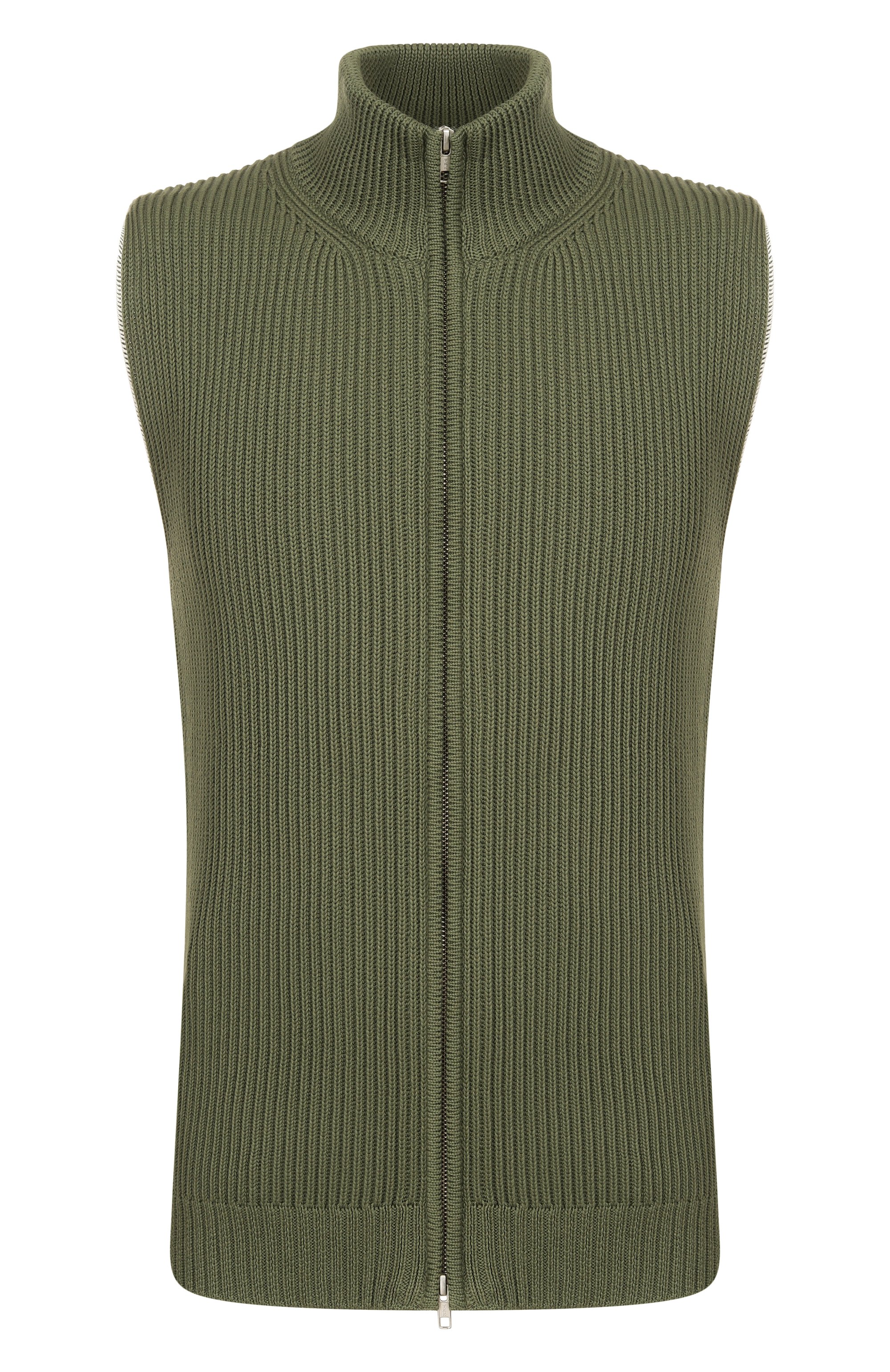 Хлопковый жилет MM6 хаки цвета по цене 69950 руб., арт. SH2FB0032/M13271, фото 1 Хлопковый жилет MM6, арт. SH2FB0032/M13271, фото 1