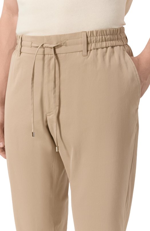 Брюки из хлопка и шелка Zilli CP201CM010790043U/66 Бежевый  CP201CM010790043U/66 Фото 5