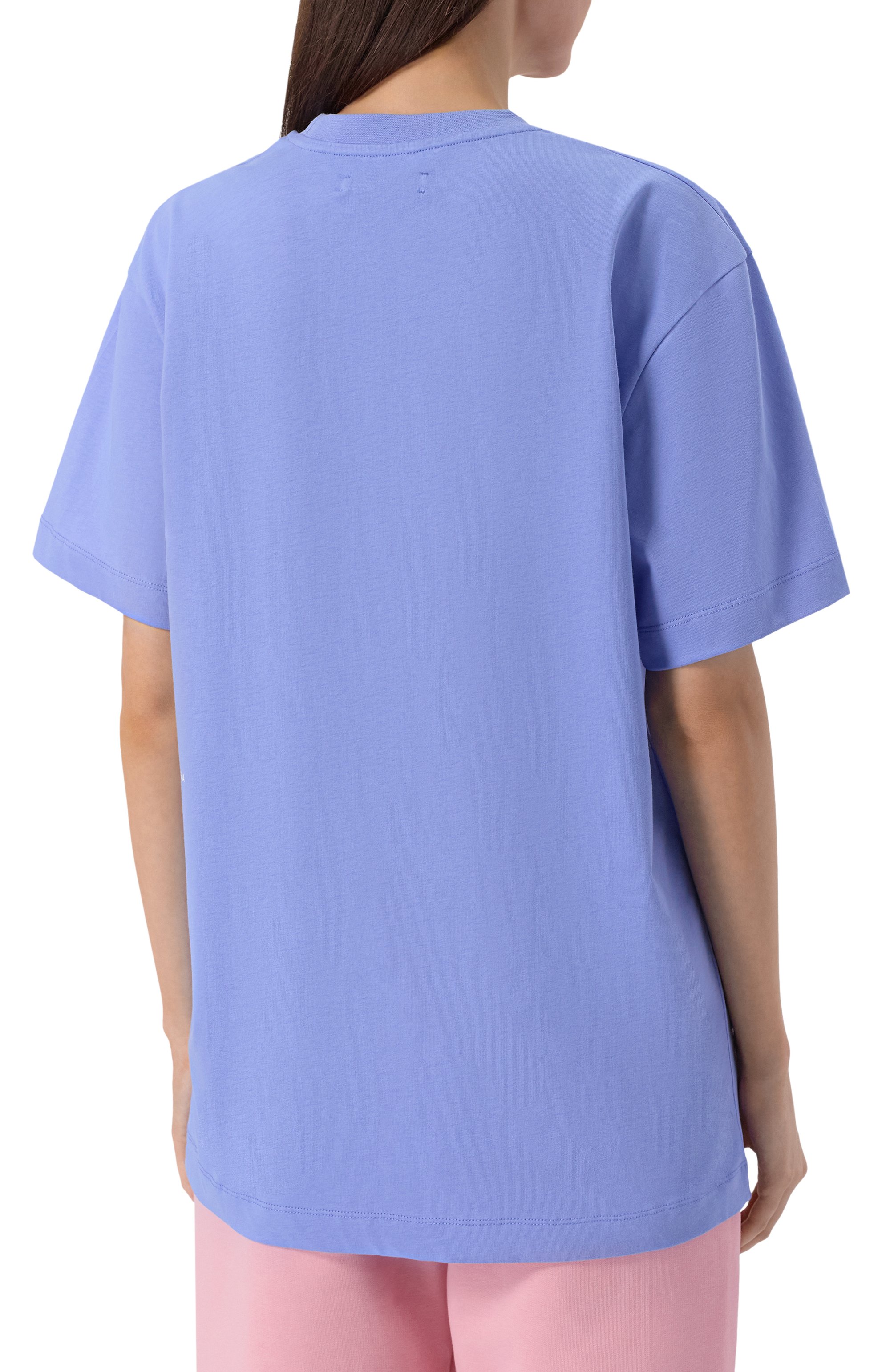 Хлопковая футболка PANGAIA сиреневого цвета по цене 8775 руб., арт. 10000287, фото 7 Хлопковая футболка PANGAIA, арт. 10000287, фото 7