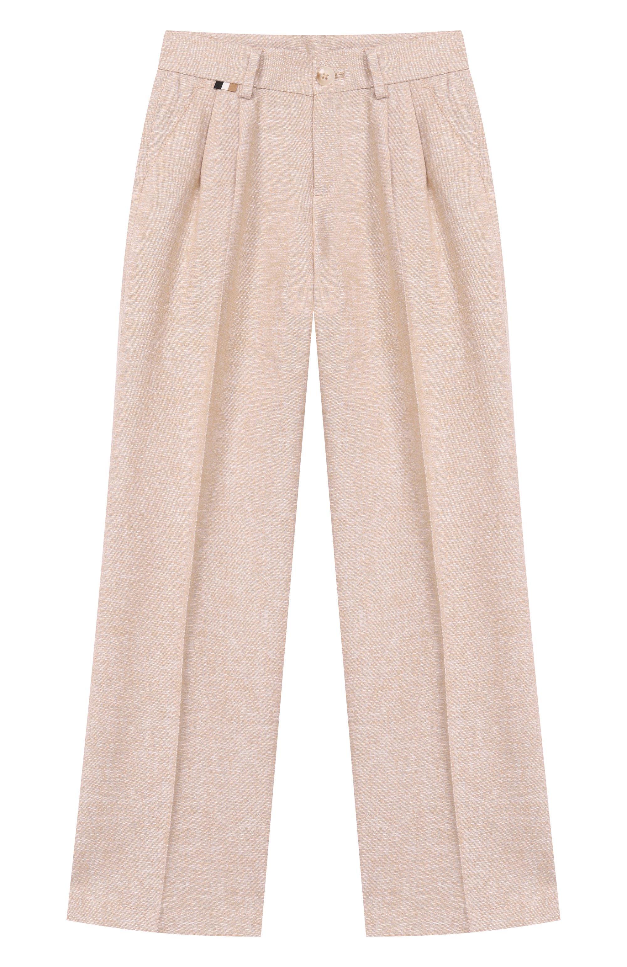 Брюки изо льна и вискозы BOSS, арт. J52917, фото 1