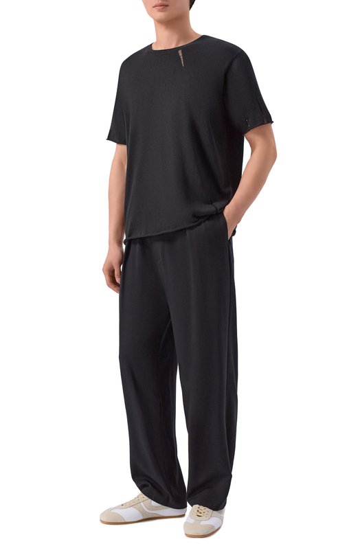 Шерстяные брюки Attachment AP61-038 Чёрный  AP61-038 Фото 2