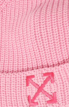 Детского хлопковая шапка OFF-WHITE розового цвета, арт. OGLC001F22KNI0013032 | Фото 3 (Материал: Текстиль, Хлопок; Материал сплава: Проставлено; Нос: Не про�ставлено)
