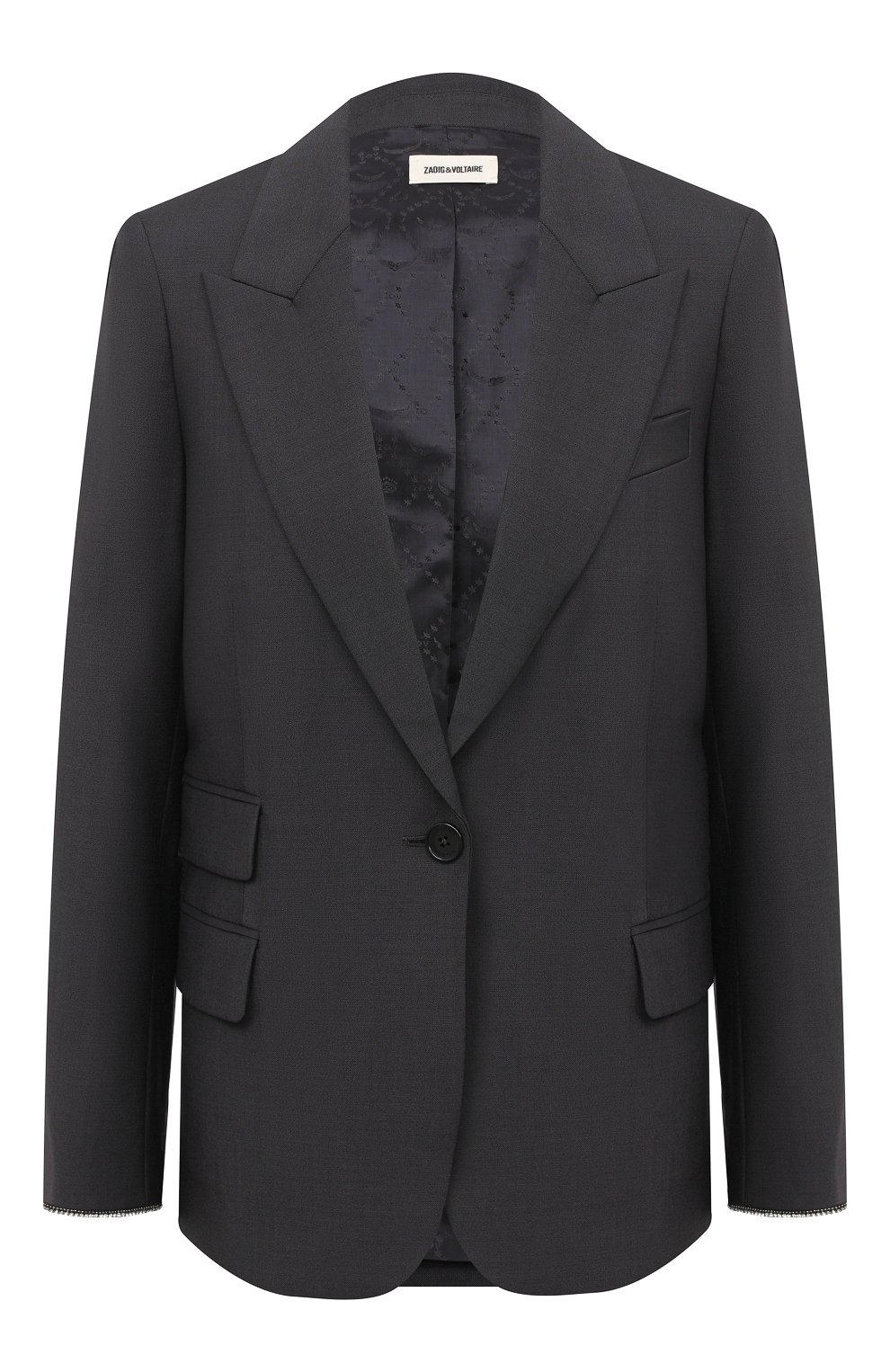 Жакет ZADIG AND VOLTAIRE темно-серого цвета по цене 66800 руб., арт. WJCA0210F, фото 1 Жакет ZADIG AND VOLTAIRE, арт. WJCA0210F, фото 1