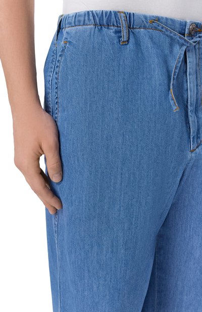 Джинсы DRIES VAN NOTEN голубого цвета по цене 61800 руб., арт. 020908/3386, фото 5 Джинсы DRIES VAN NOTEN, арт. 020908/3386, фото 5