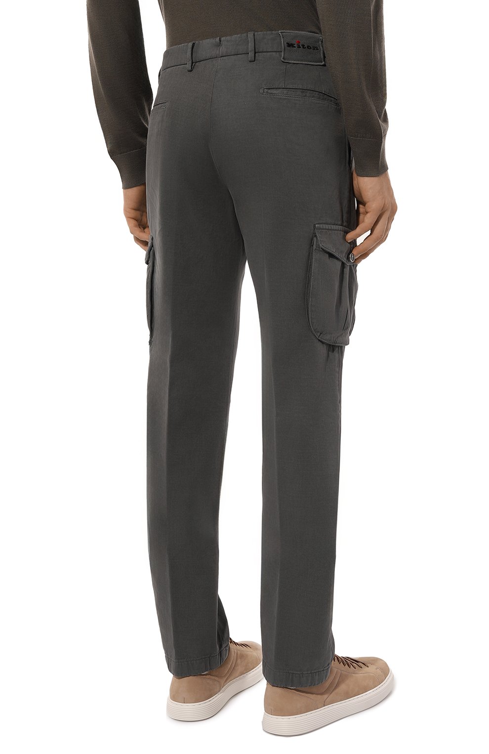 Брюки-карго из хлопка и кашемира KITON, арт. UFPPCAK0102F02, фото 4