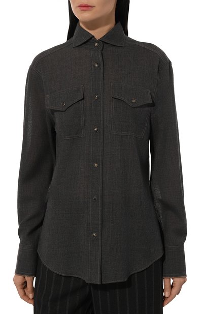Шерстяная рубашка BRUNELLO CUCINELLI, арт. MP920MJ986, фото 3