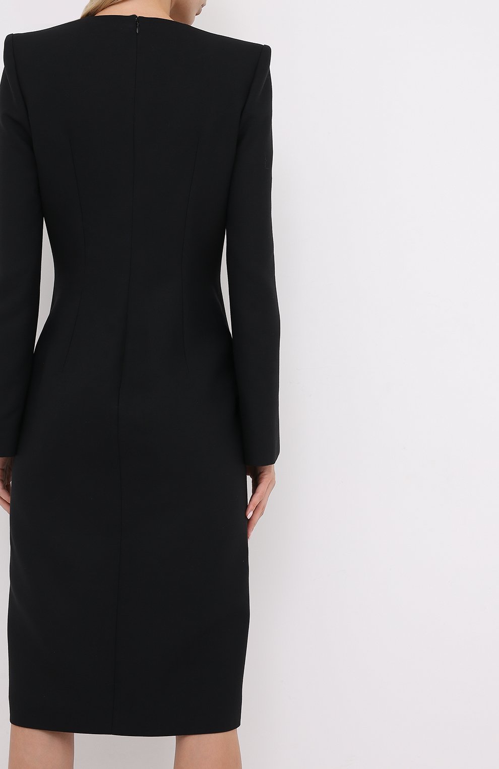 Платье из смеси шерсти и шелка ALEXANDER MCQUEEN, арт. 593185/QJAAA, фото 4