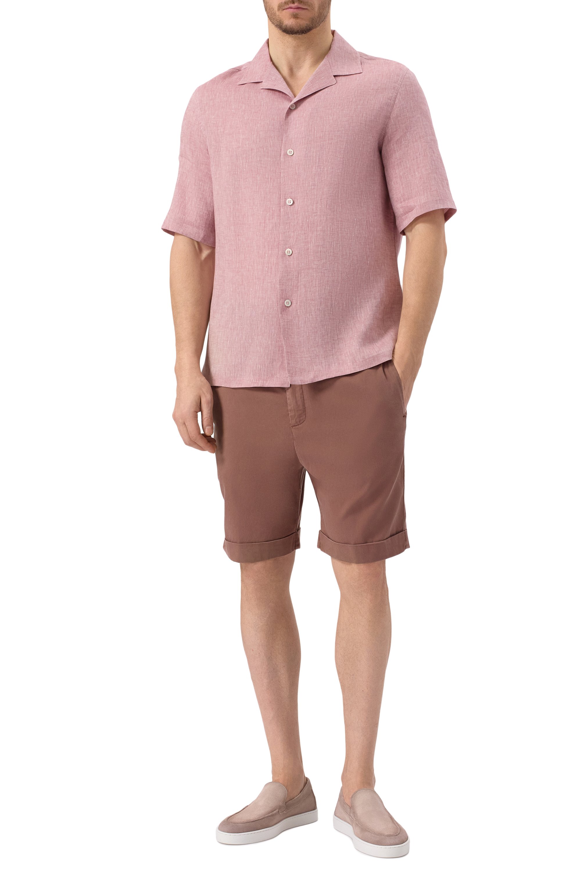 Льняная рубашка BRUNELLO CUCINELLI, арт. MM6840615, фото 2