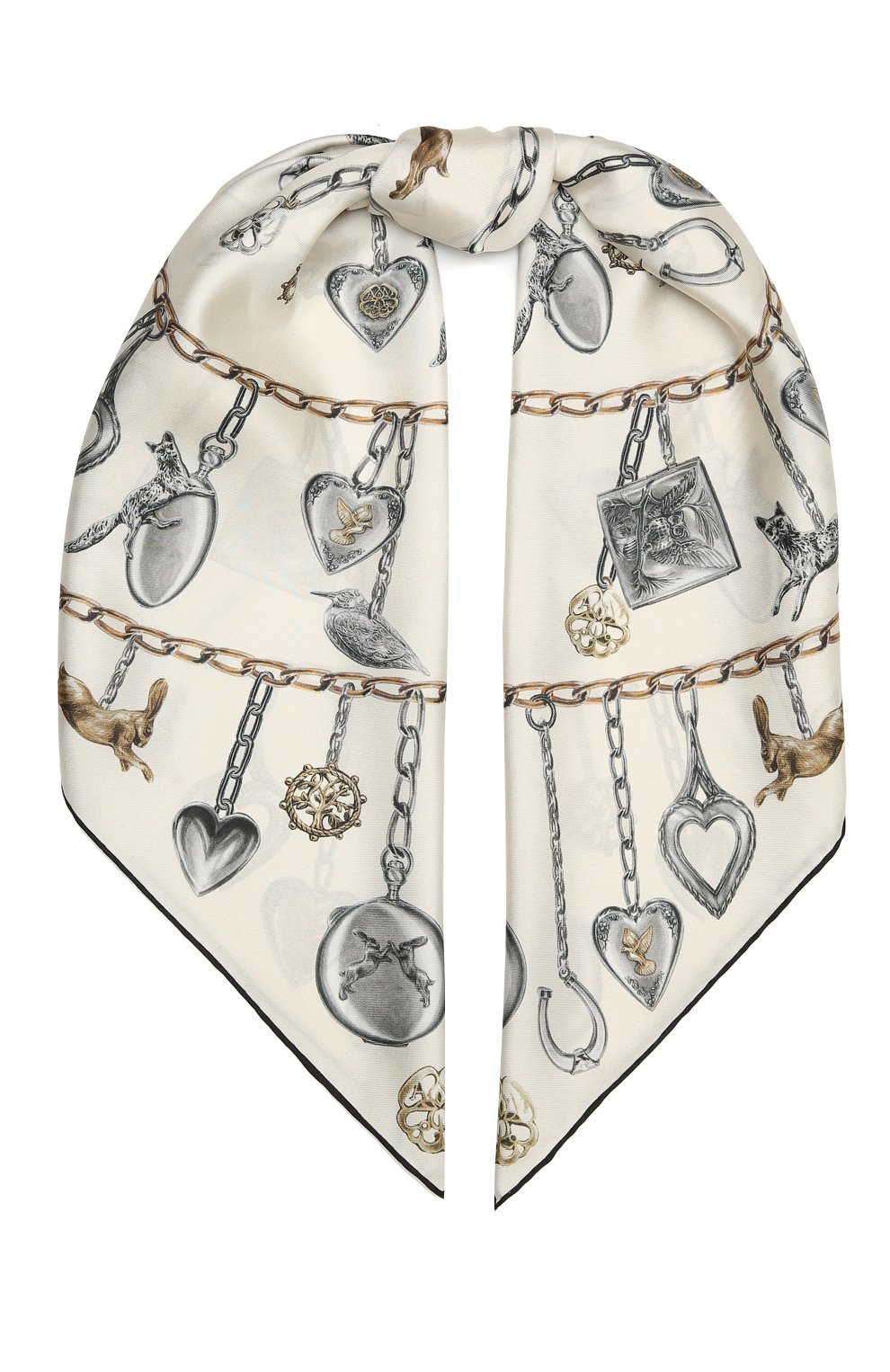 Шелковый платок ALEXANDER MCQUEEN, арт. 641189/3001Q, фото 1