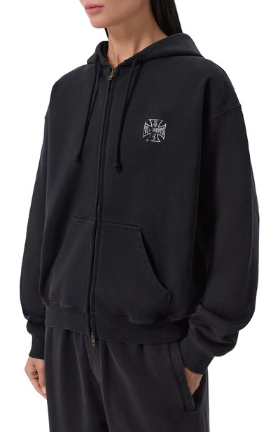 Хлопковая толстовка VETEMENTS черного цвета по цене 109500 руб., арт. MH27ZU194B, фото 3 Хлопковая толстовка VETEMENTS, арт. MH27ZU194B, фото 3
