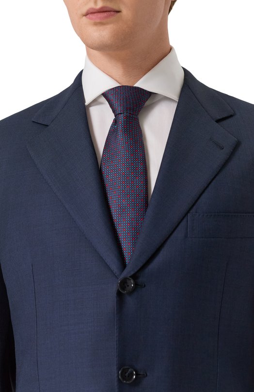 Шелковый галстук Kiton UCRVKPC05L7303 Синий  UCRVKPC05L7303 Фото 2