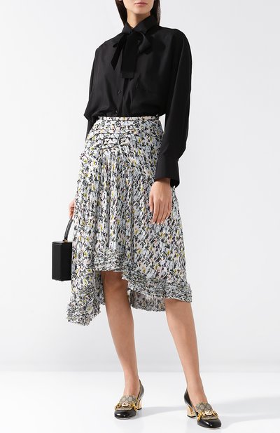 Кожаные туфли с пряжкой на устойчивом каблуке GUCCI, арт. 498882/0HE70, фото 2