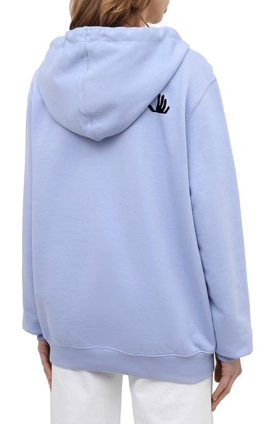 Хлопковое худи OFF-WHITE голубого цвета по цене 49950 руб., арт. 0WBB035F20JER0043610, фото 4 Хлопковое худи OFF-WHITE, арт. 0WBB035F20JER0043610, фото 4