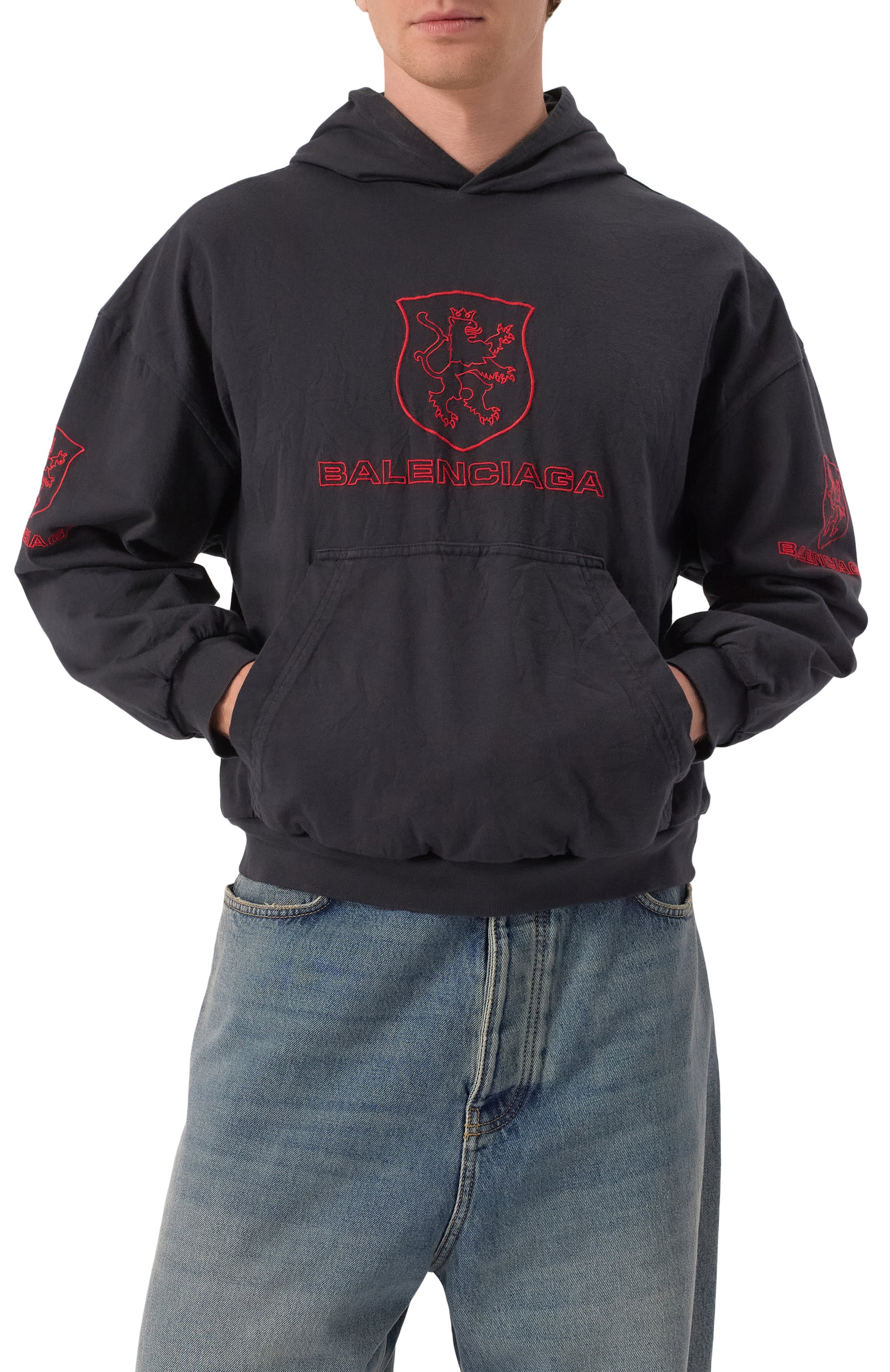 Хлопковое худи BALENCIAGA, арт. 807999/TRVR9, фото 3