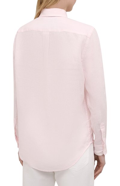 Льняная рубашка POLO RALPH LAUREN светло-розового цвета по цене 14650 руб., арт. 211827658, фото 4 Льняная рубашка POLO RALPH LAUREN, арт. 211827658, фото 4