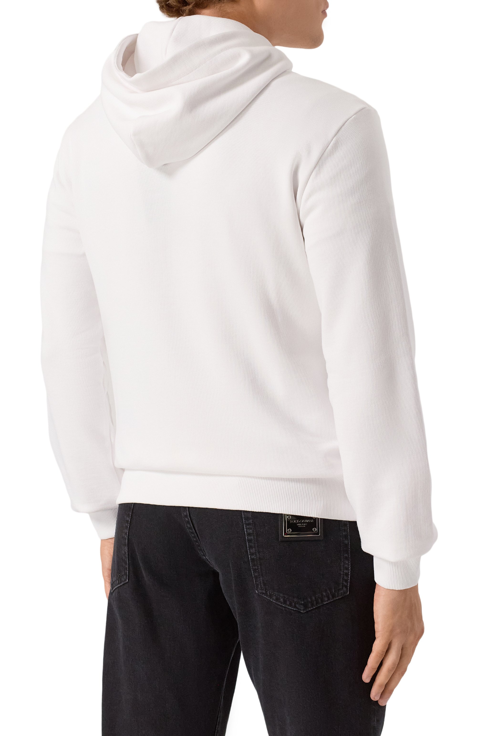 Хлопковая толстовка DOLCE & GABBANA белого цвета по цене 89950 руб., арт. G9ABIT/G7M4Y, фото 4 Хлопковая толстовка DOLCE & GABBANA, арт. G9ABIT/G7M4Y, фото 4