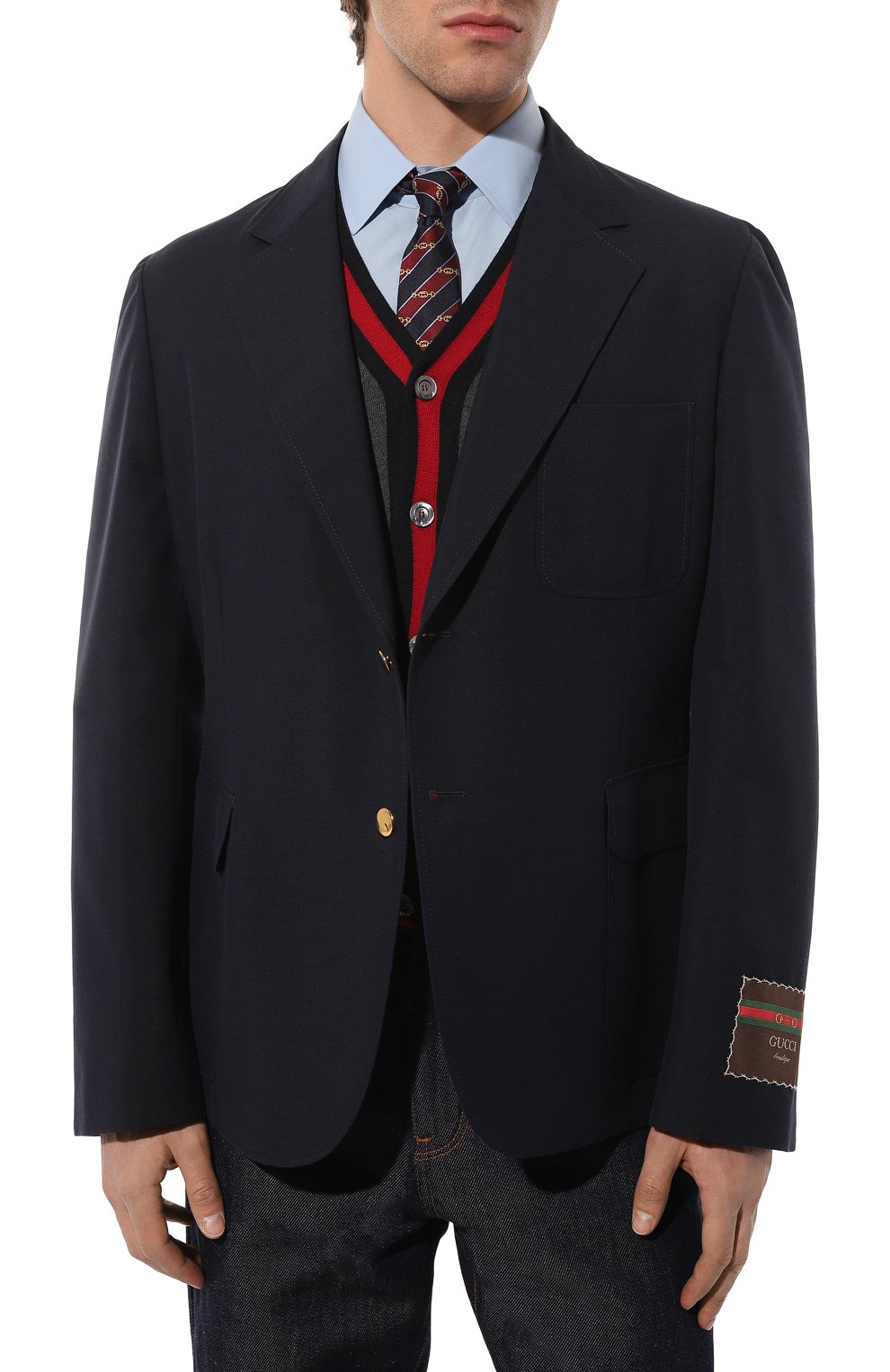 Шелковый галстук GUCCI, арт. 624077 4E002, фото 2
