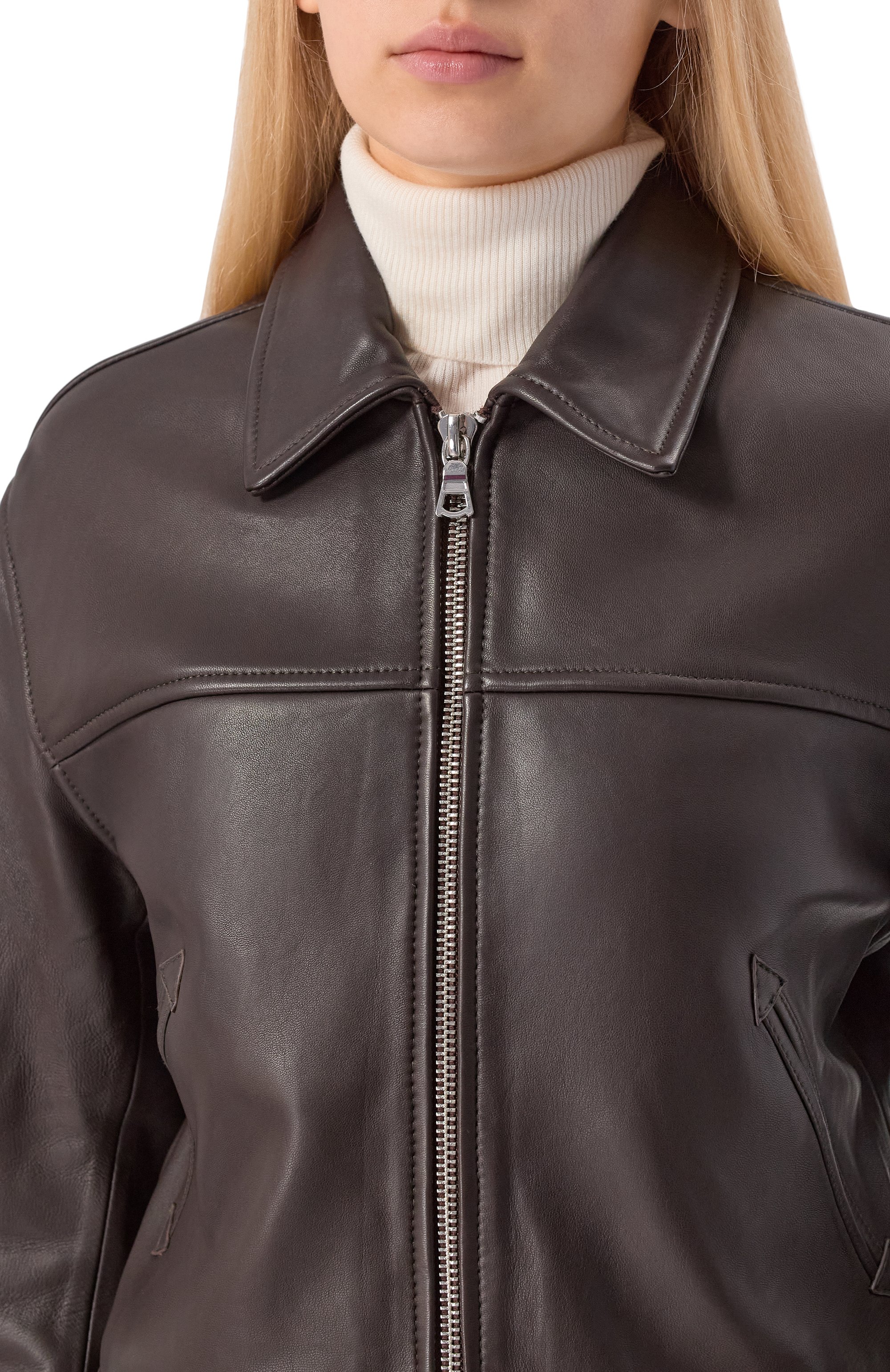 Кожаная куртка OFFICINE GENERALE, арт. W25WLTR552, фото 5