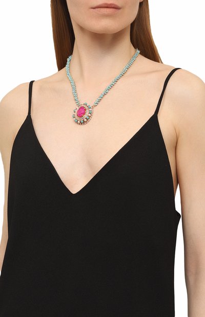 Колье ANTON HEUNIS бирюзового цвета по цене 22500 руб., арт. VRS1.14, фото 2 Колье ANTON HEUNIS, арт. VRS1.14, фото 2