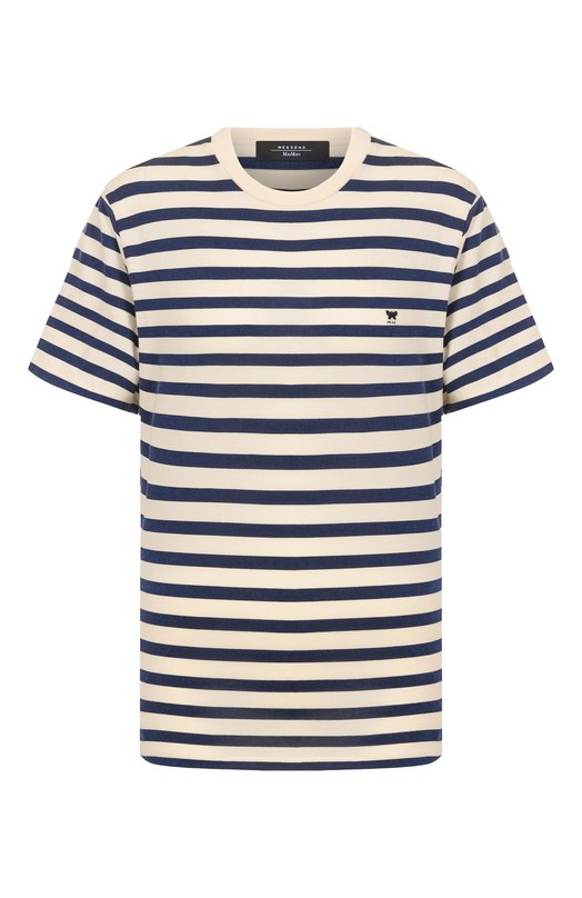 Хлопковая футболка Weekend Max Mara SATRAP0 Кремовый SATRAP0