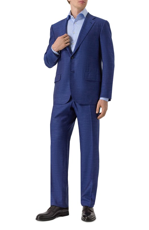 Пиджак из кашемира и шелка Kiton UA81K0600E13_1 Синий  UA81K0600E13_1 Фото 3