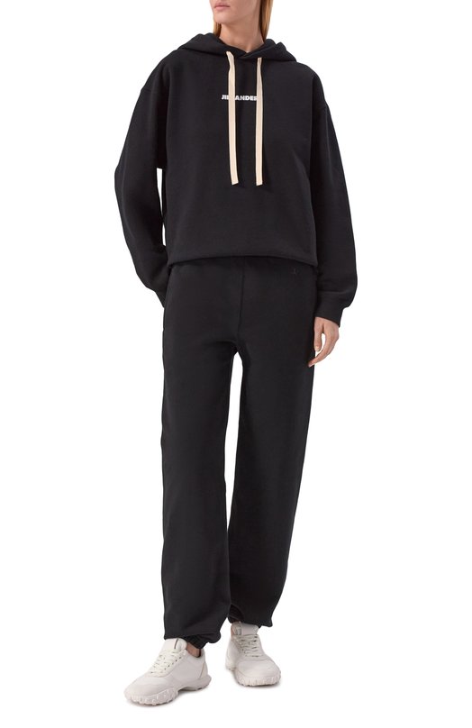 Хлопковое худи Jil Sander J40GU0123/J20039 Чёрный  J40GU0123/J20039 Фото 2