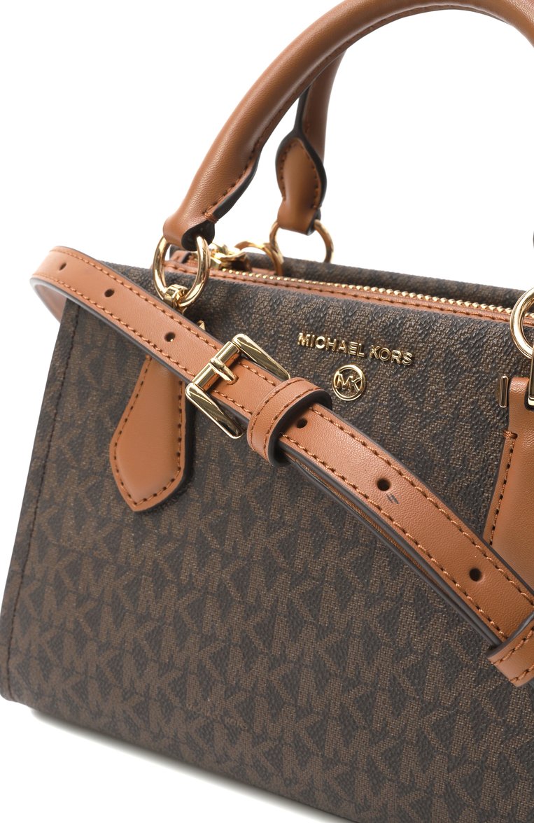 Женская сумка marilyn MICHAEL MICHAEL KORS коричневого цвета, арт. 32F2G6AC1B | Фото 4 (Материал: Экокожа; Ремень/цепочка: На ремешке; Размер: small)