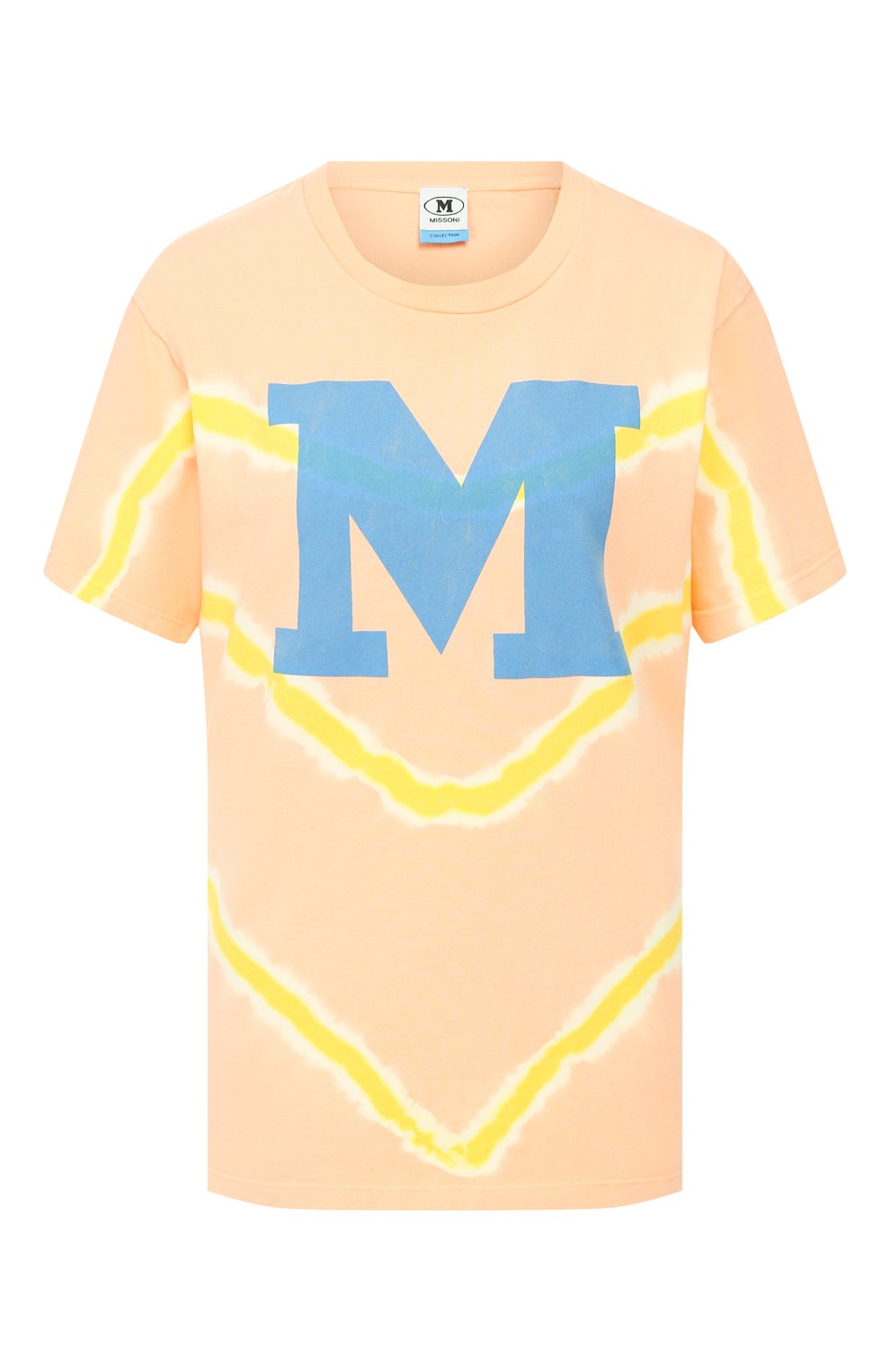 Хлопковая футболка M MISSONI желтого цвета по цене 25800 руб., арт. 2DL00021/2J002B, фото 1 Хлопковая футболка M MISSONI, арт. 2DL00021/2J002B, фото 1