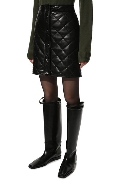 Юбка из экокожи MSGM черного цвета по цене 31750 руб., арт. 3341MDD18 227615, фото 3 Юбка из экокожи MSGM, арт. 3341MDD18 227615, фото 3