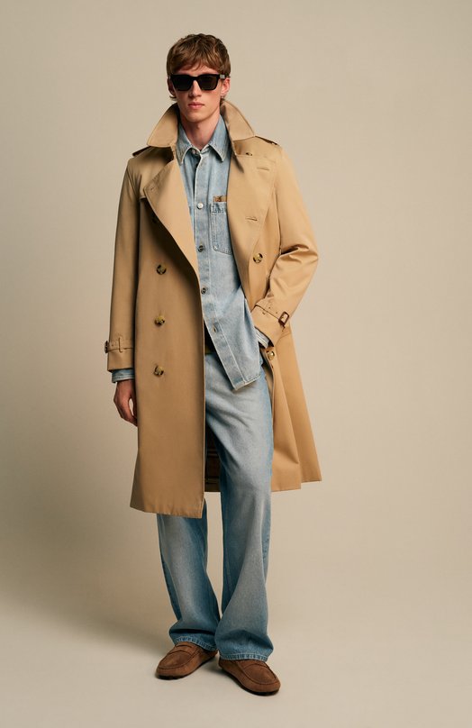 Хлопковый тренч Burberry 8079385 Бежевый  8079385 Фото 8