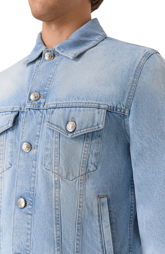 Джинсовая куртка Brunello Cucinelli M241P6909 Голубой  M241P6909 Фото 5
