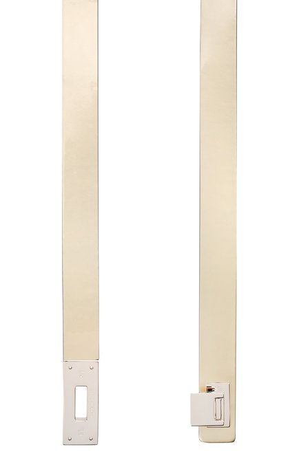 Женский кожаный ремень RALPH LAUREN серебряного цвета, арт. 408814901 | Фото 2 (Материал: Натуральная кожа)