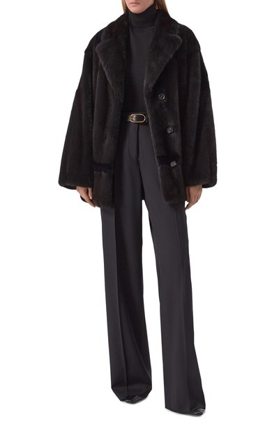 Женская шуба из норки KITON, арт. D62689K0538F