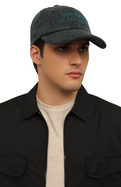 Хлопковая бейсболка JUUN.J темно-бирюзового цвета по цене 19000 руб., арт. JC488BP02/M, фото 2 Хлопковая бейсболка JUUN.J, арт. JC488BP02/M, фото 2