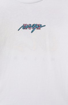 Детская хлопковая футболка MSGM KIDS белого цвета, арт. S5MSJGTH080 | Фото 3 (Драгоценные камни: Проставлено; Рукава: Короткие; Материал сплава: Проставлено; Девочки Кросс-КТ: футболка-одежда, Футболка-спорт; Материал внешний: Хлопок; Ростовка одежда: 6 лет | 116 см, 8 лет | 128 см, 12 лет | 152 см, 16 лет | 164 см, 10 - 11 лет | 140 - 146см)
