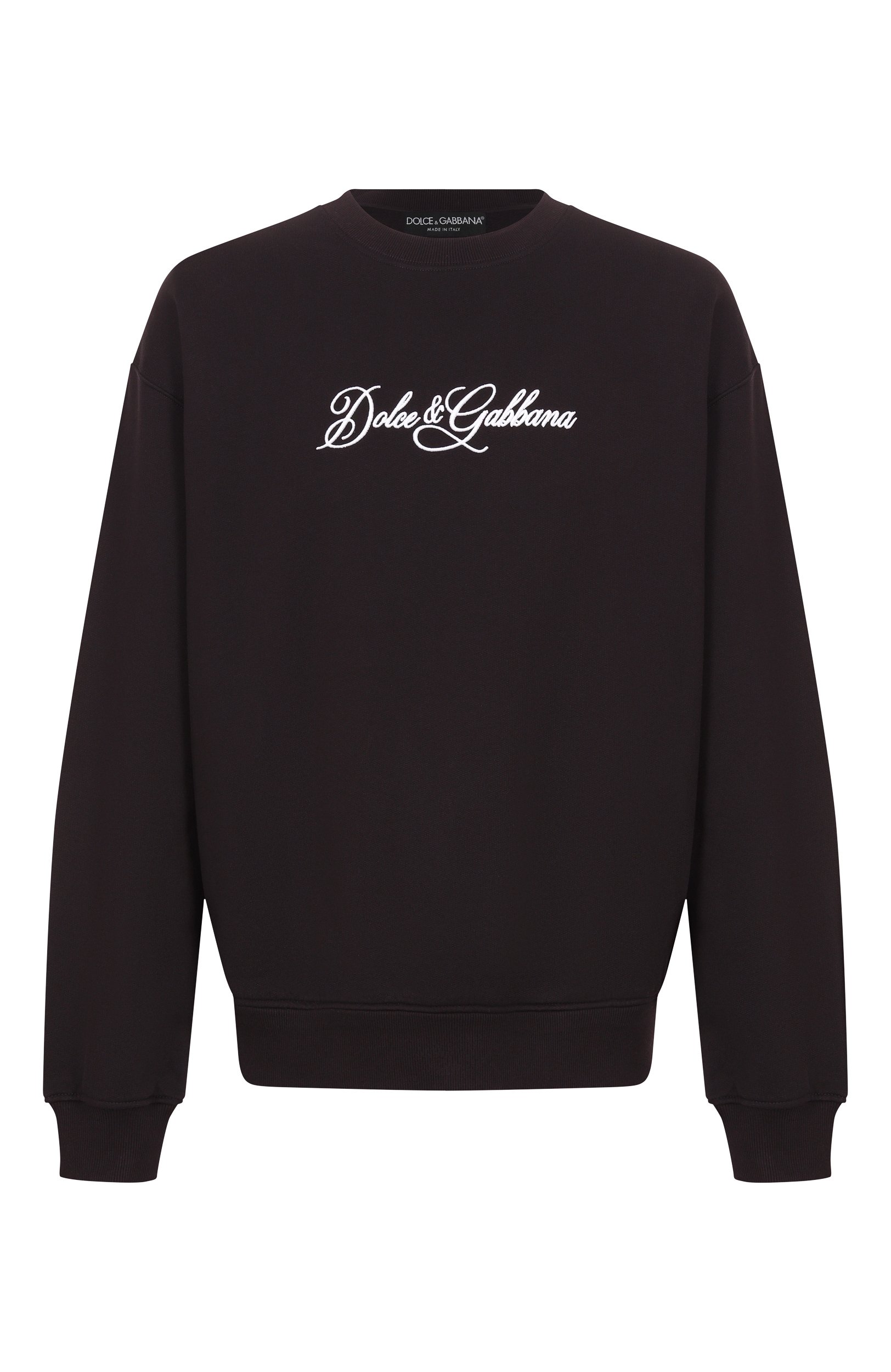 Хлопковый свитшот DOLCE & GABBANA черного цвета по цене 89950 руб., арт. G9AHSZ/G7P9M, фото 1 Хлопковый свитшот DOLCE & GABBANA, арт. G9AHSZ/G7P9M, фото 1