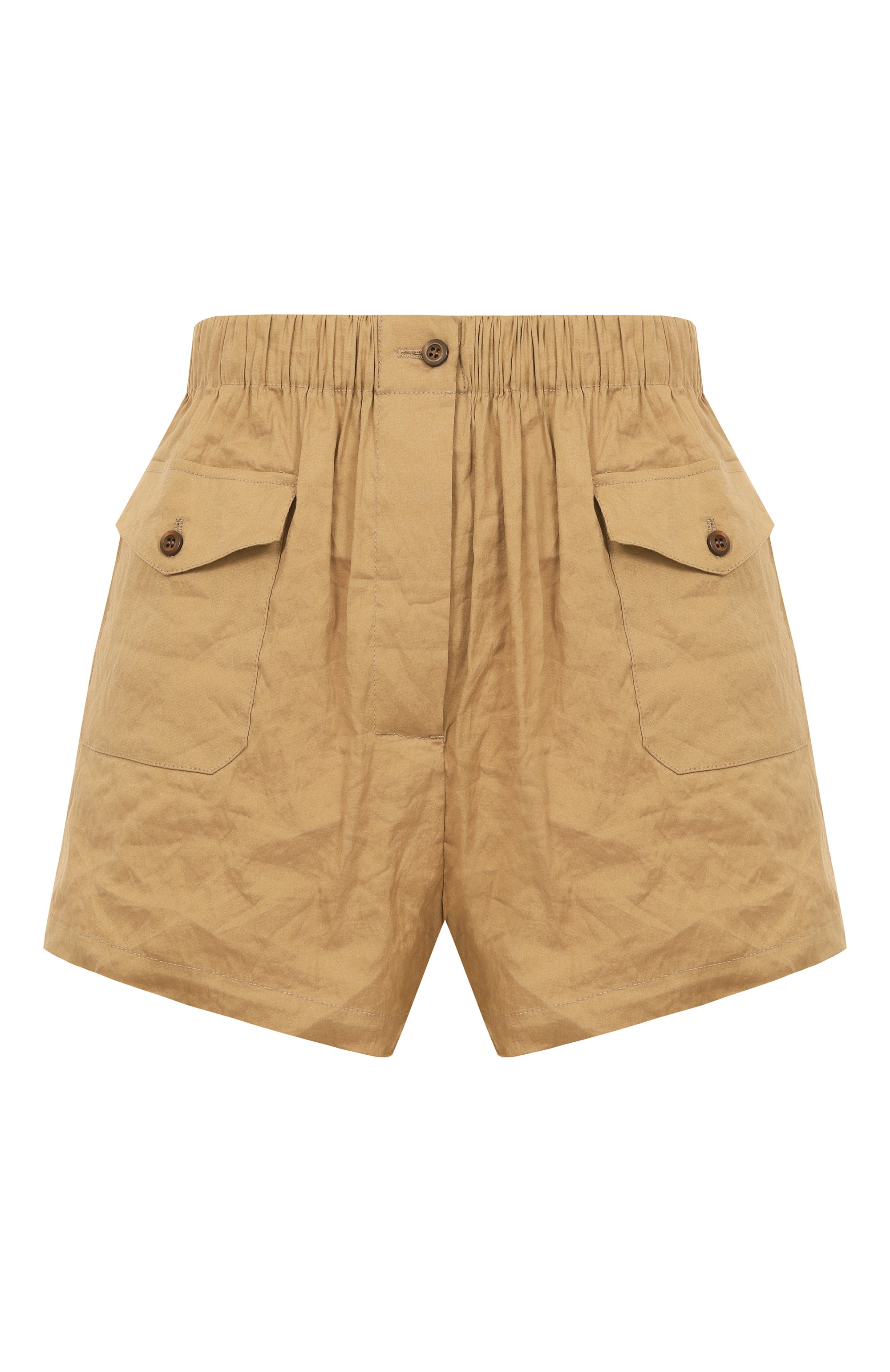 Шорты PRADA бежевого цвета по цене 184500 руб., арт. P229I/14NH, фото 1 Шорты PRADA, арт. P229I/14NH, фото 1