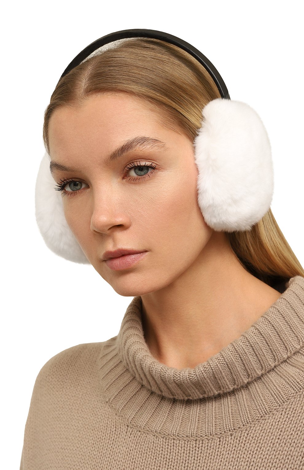 Меховые наушники из кролика YVES SALOMON, арт. 23WAA110XXREXX, фото 2