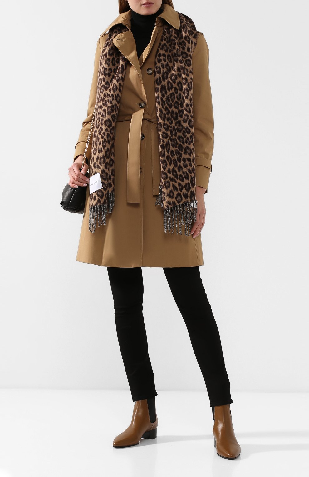 Плащ с шарфом FORTE DEI MARMI COUTURE бежевого цвета по цене 59500 руб., арт. FFW19-1301, фото 2 Плащ с шарфом FORTE DEI MARMI COUTURE, арт. FFW19-1301, фото 2