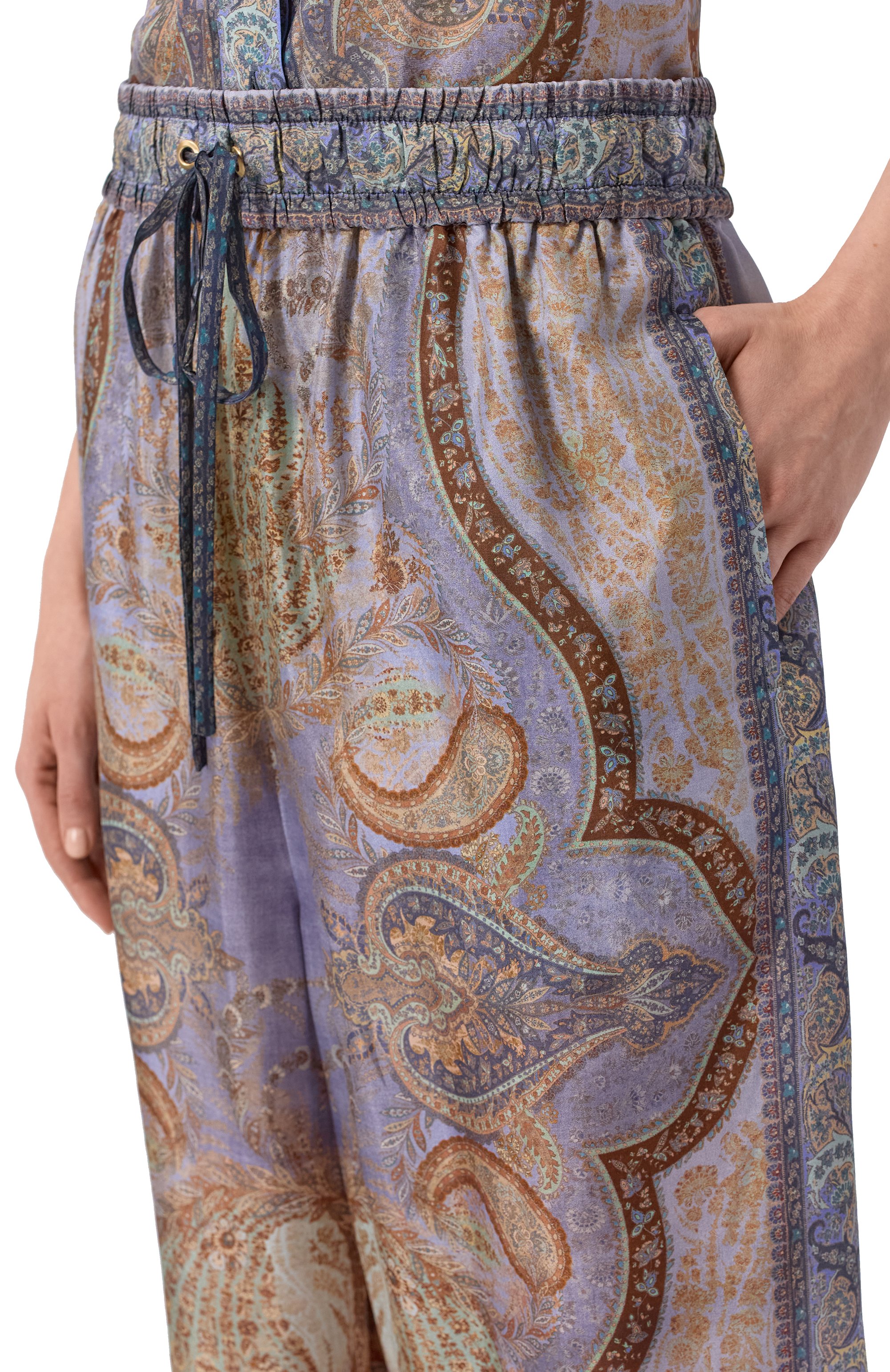 Шелковые брюки ZIMMERMANN, арт. 5580PRS262, фото 5